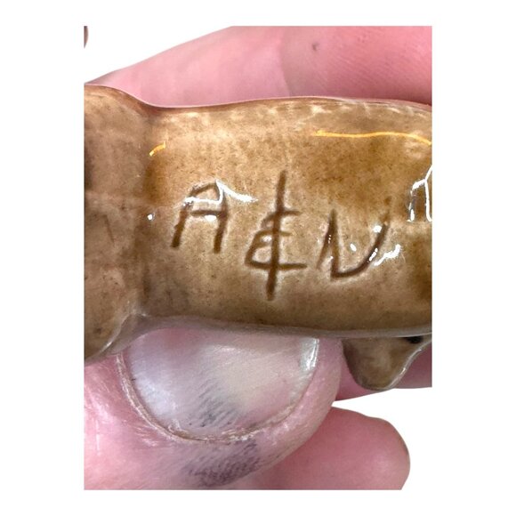 Vintage Forest Creatures Mexico Pottery Set 4 Animal Figurines Signed Fox Mini - Picture 6 of 13